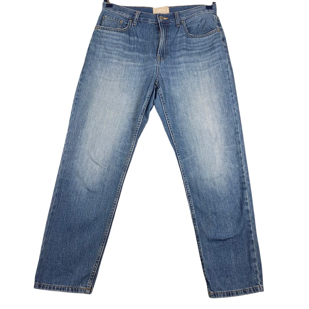 Everlane Relaxed Fit High Rise Ankle Straight Leg Jeans
